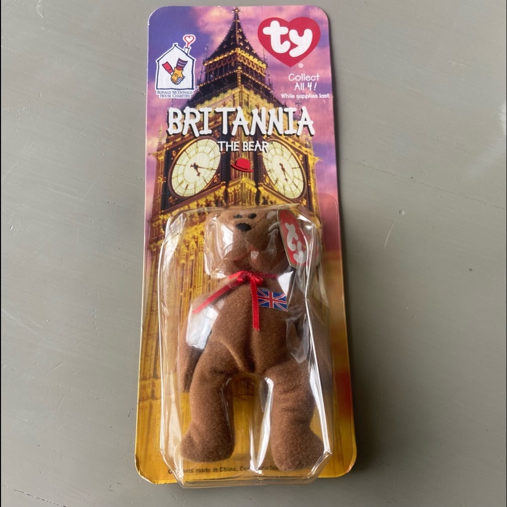 McDonalds TY Beanie Baby Britannia The Bear Rare With 2Tag Errors 1993 OAKBROOK